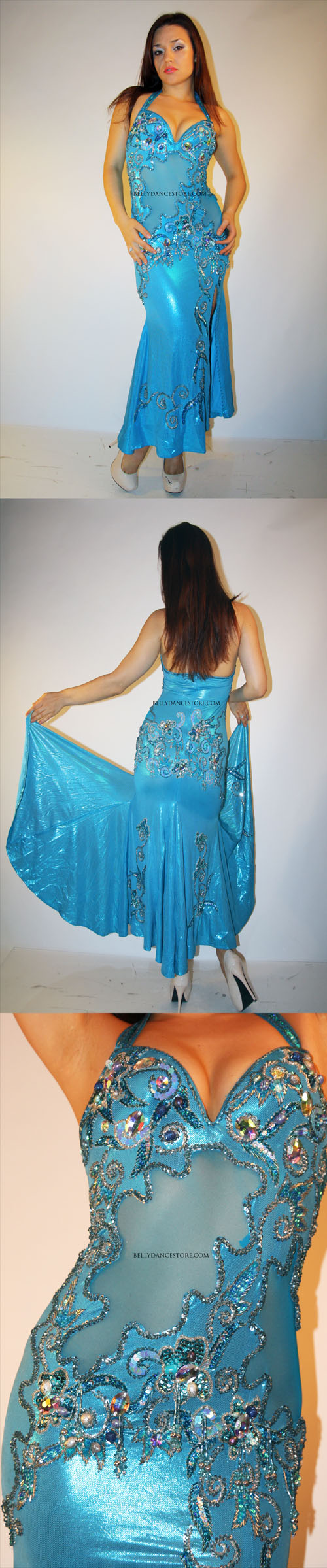 Blue Dress <span Style=color:#f00>Clearance</Span> (17515) 